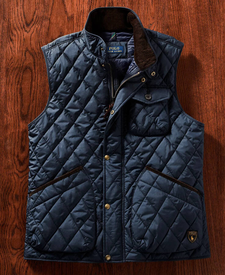 Men's Big & Tall The Beaton Quilted Utility Vest Navy - 5