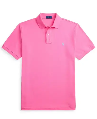 Men's Big & Tall The Iconic Mesh Polo Shirt - Baja Pink - 5