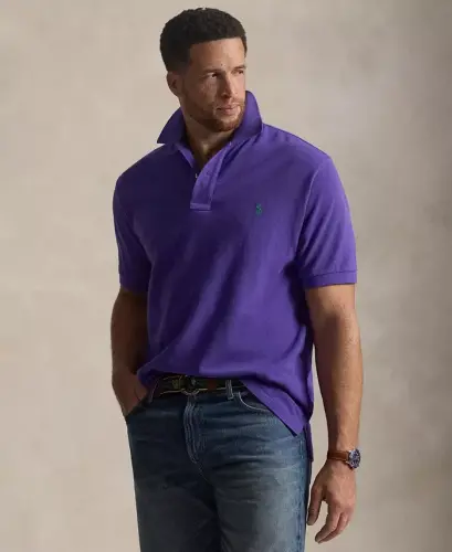 Men's Big & Tall The Iconic Mesh Polo Shirt - Cabana Purple 