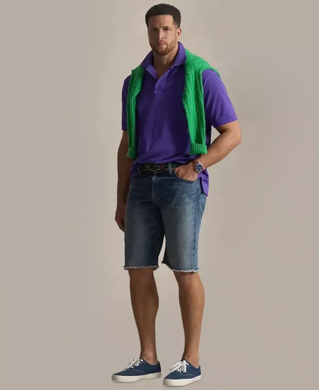 Men's Big & Tall The Iconic Mesh Polo Shirt - Cabana Purple - 2