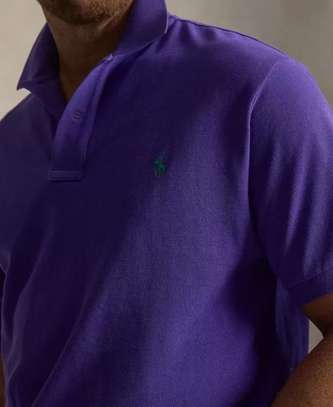 Men's Big & Tall The Iconic Mesh Polo Shirt - Cabana Purple - 3