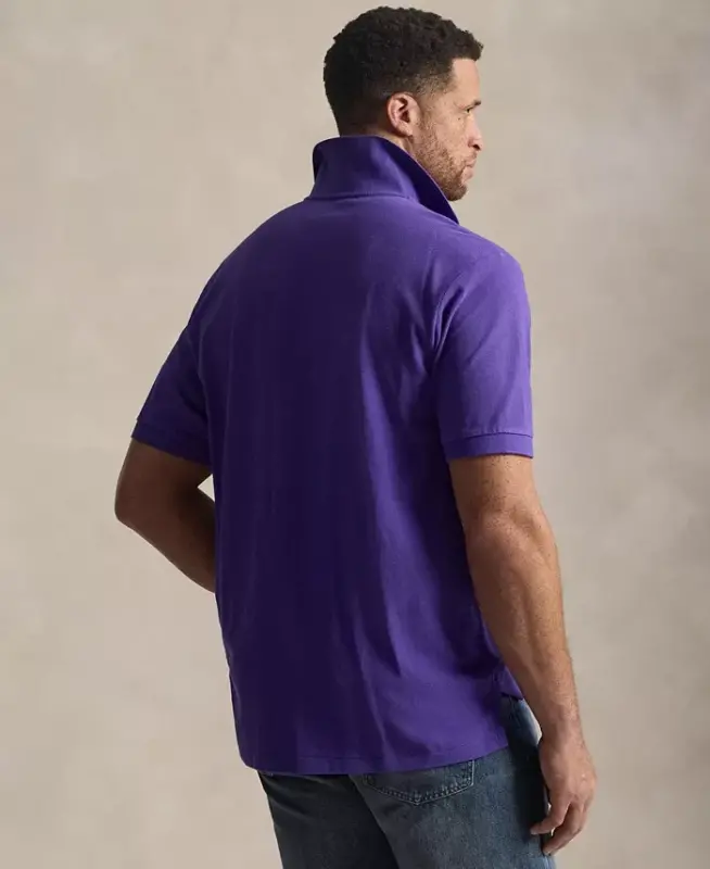 Men's Big & Tall The Iconic Mesh Polo Shirt - Cabana Purple - 4