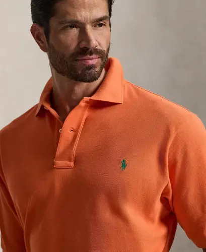 Men's Big & Tall The Iconic Mesh Polo Shirt - Kona Orange - 3