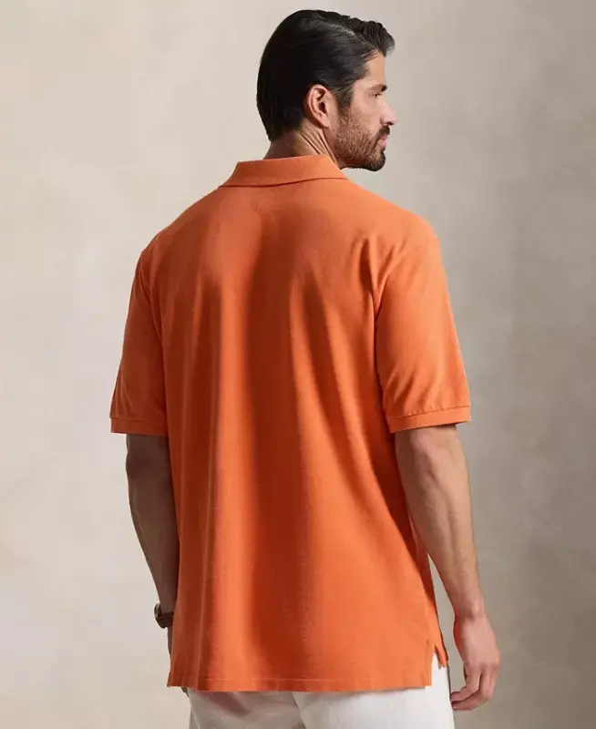 Men's Big & Tall The Iconic Mesh Polo Shirt - Kona Orange - 4