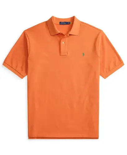 Men's Big & Tall The Iconic Mesh Polo Shirt - Kona Orange - 5