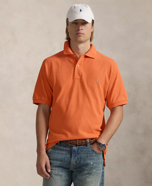 Men's Big & Tall The Iconic Mesh Polo Shirt Orange - 1