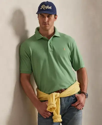 Men's Big & Tall The Iconic Mesh Polo Shirt - Outback Green 