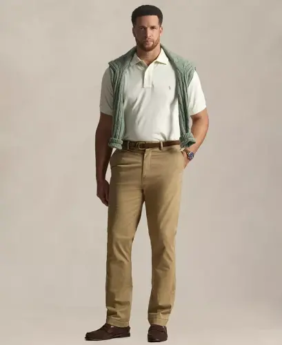 Men's Big & Tall The Iconic Mesh Polo Shirt - ParcModazoneent Cream - 2