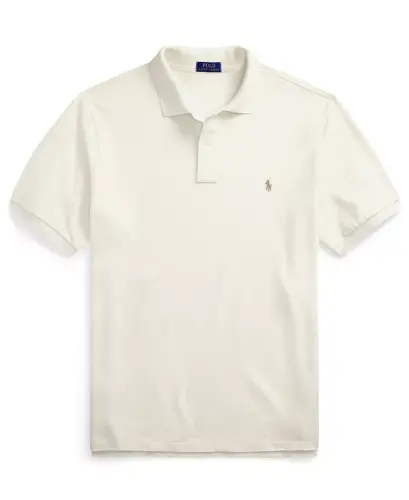 Men's Big & Tall The Iconic Mesh Polo Shirt - ParcModazoneent Cream - 5