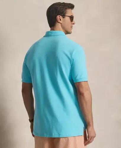Men's Big & Tall The Iconic Mesh Polo Shirt - Perfect Turquoise - 4