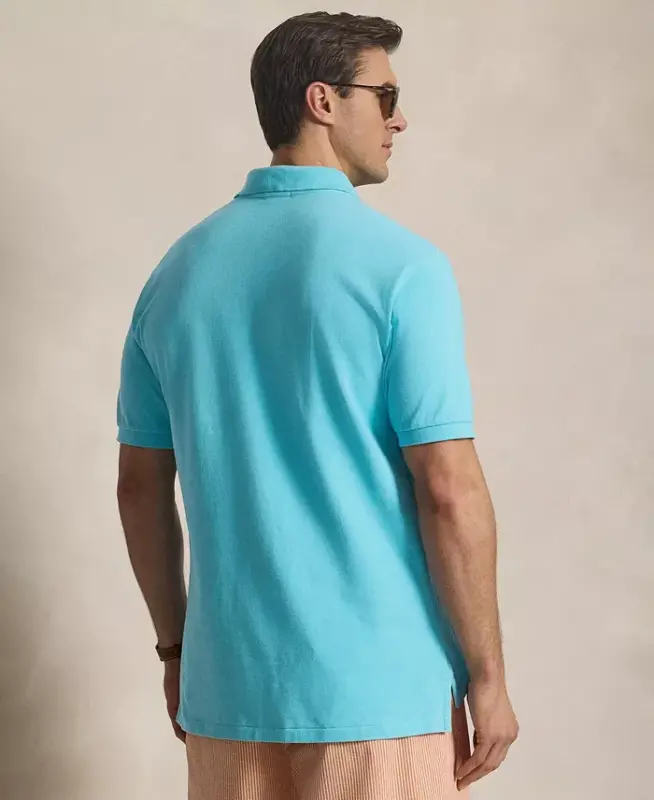 Men's Big & Tall The Iconic Mesh Polo Shirt - Perfect Turquoise - 4