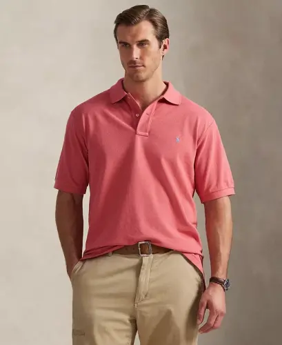 Men's Big & Tall The Iconic Mesh Polo Shirt - Red Sky 