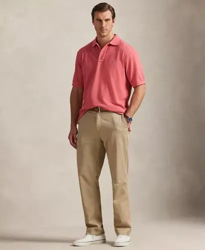 Men's Big & Tall The Iconic Mesh Polo Shirt - Red Sky - 2