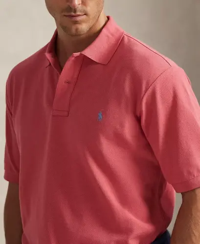 Men's Big & Tall The Iconic Mesh Polo Shirt - Red Sky - 3