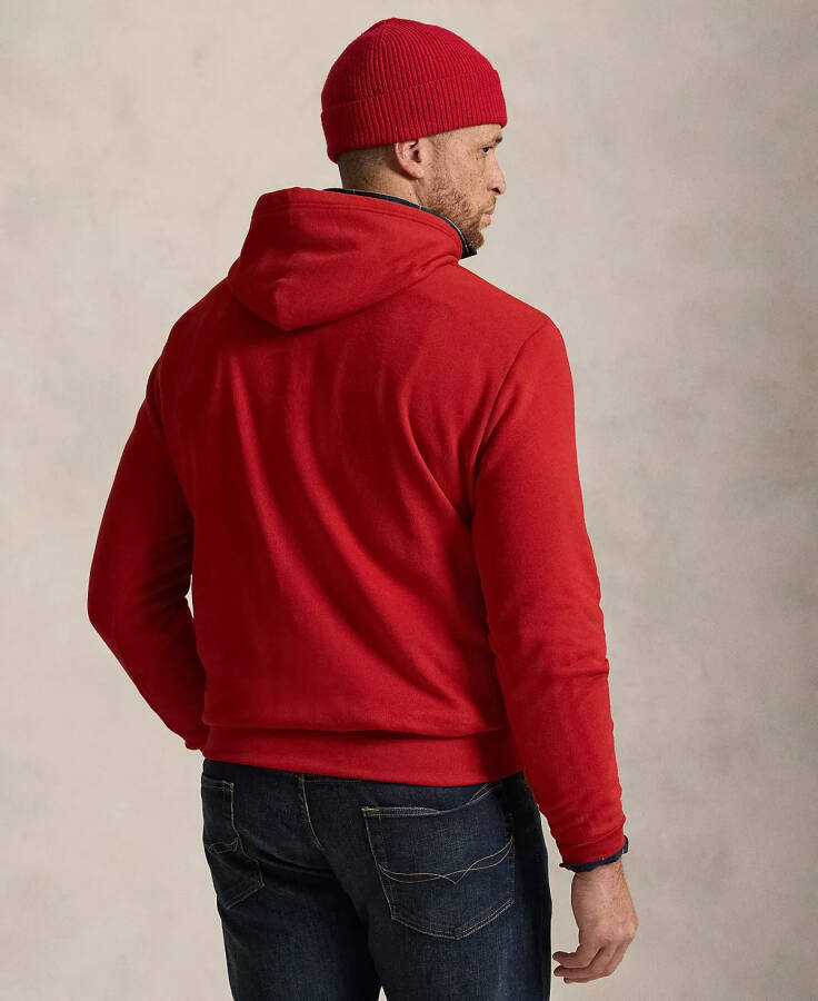 Men's Big & Tall The RL Fleece Plaid-Logo Hoodie Red - 2