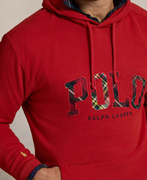 Men's Big & Tall The RL Fleece Plaid-Logo Hoodie Red - 3