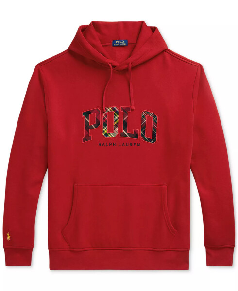 Men's Big & Tall The RL Fleece Plaid-Logo Hoodie Red - 5