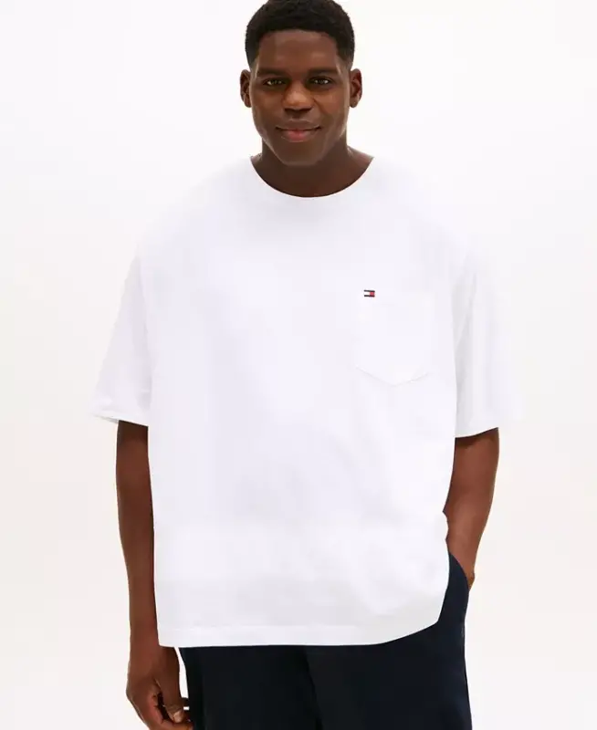 Men's Big & Tall Tommy Crew Neck Pocket T-Shirt - 1