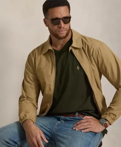 Men's Big & Tall V-Neck T-Shirt - Company Olive/C8526 - 3