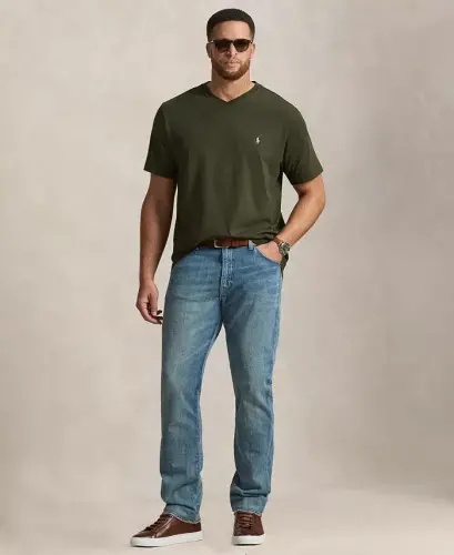 Men's Big & Tall V-Neck T-Shirt - Company Olive/C8526 - POLO RALPH LAUREN (1)