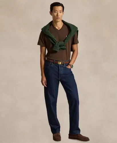 Men's Big & Tall V-Neck T-Shirt - NUTMEG BROWN/C8663 - Polo Ralph Lauren (1)