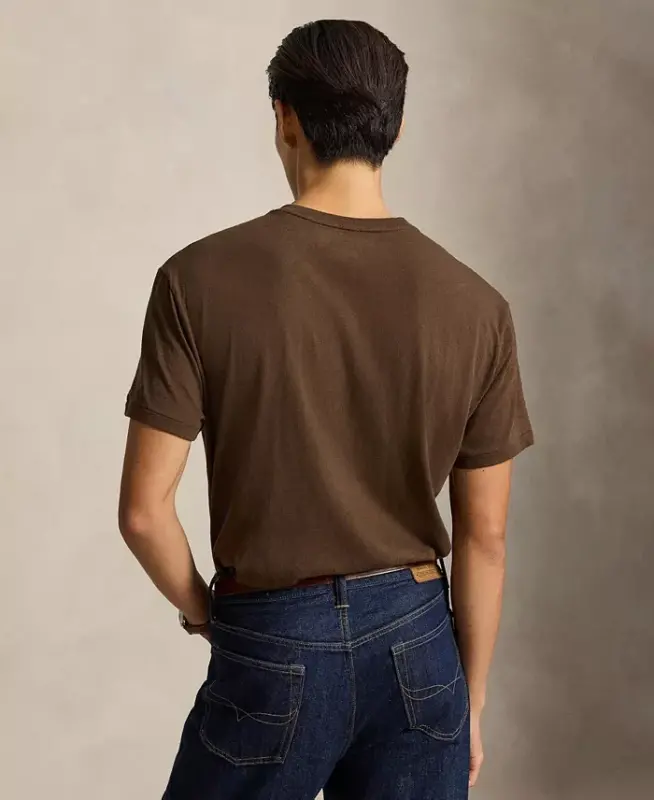 Men's Big & Tall V-Neck T-Shirt - NUTMEG BROWN/C8663 - 4