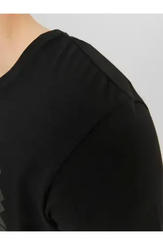 Men's Bike Collar Logo Printed T-Shirt - 5