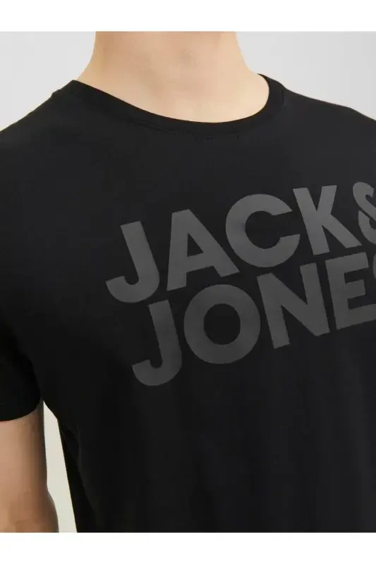 Men's Bike Collar Logo Printed T-Shirt - 6