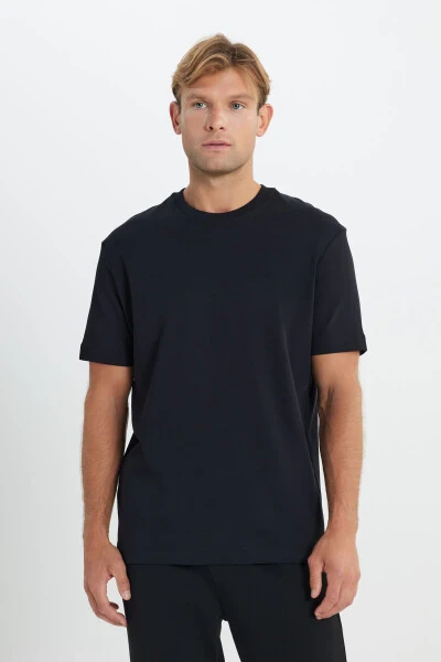 Men's Black 100% Cotton Modern Fit Regular Cut Shirt - ALTINYILDIZ CLASSICS