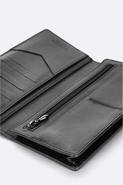 Men's Black 100% Leather Wallet B009561 - 6