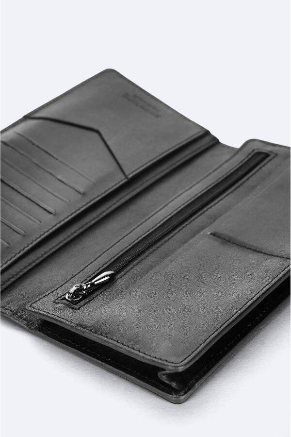 Men's Black 100% Leather Wallet B009561 - 6