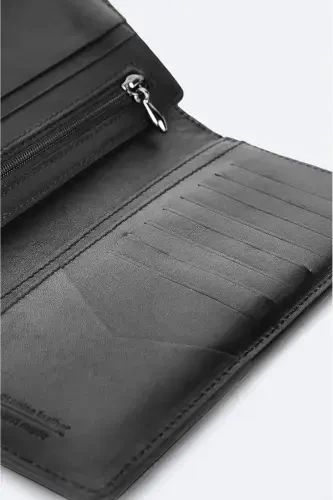 Men's Black 100% Leather Wallet B009561 - 5
