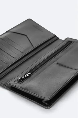 Men's Black 100% Leather Wallet B009561 - 6