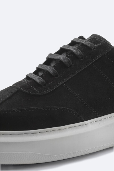 Men's Black 100% Suede Leather Flexible Sole Casual Shoes B008002 - 8