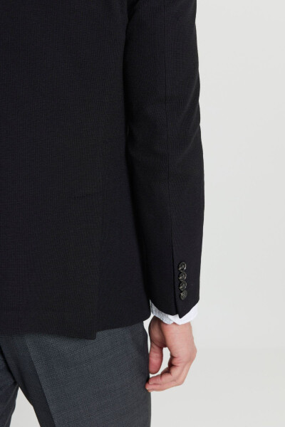 Men's Black 360 All-Way Stretch Cotton Flexible Sli - 5