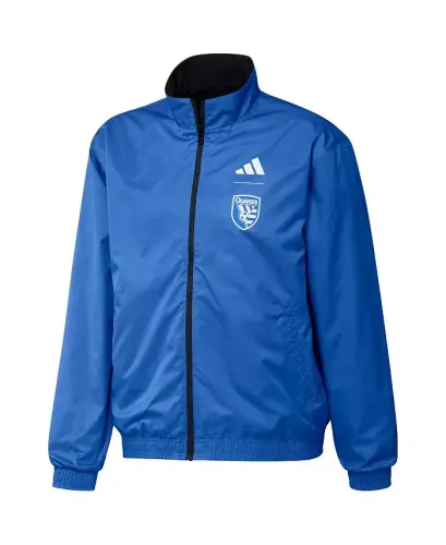 Men's Black and Blue San Jose Earthquakes 2023 On-Field Anthem Full-Zip Reversible Team Jacket-Black, Blue - 5
