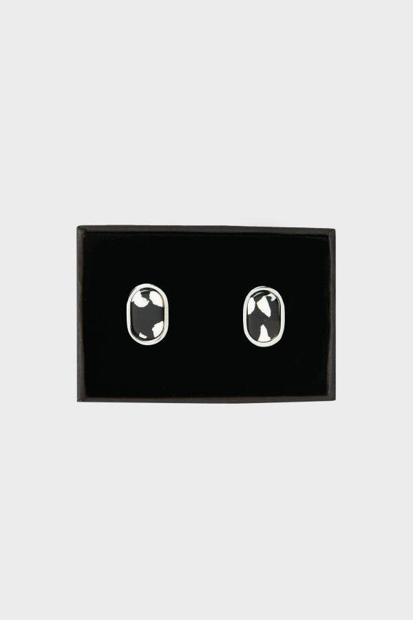 Men's Black and Grey Metal Special Gift Box Cufflinks - 1