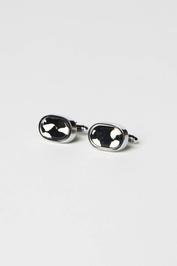 Men's Black and Grey Metal Special Gift Box Cufflinks - 2