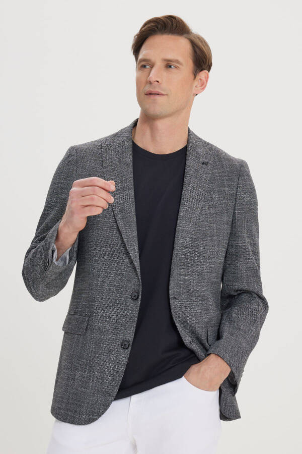 Men's Black and White Regular Fit Comfort Cut Martin - 1