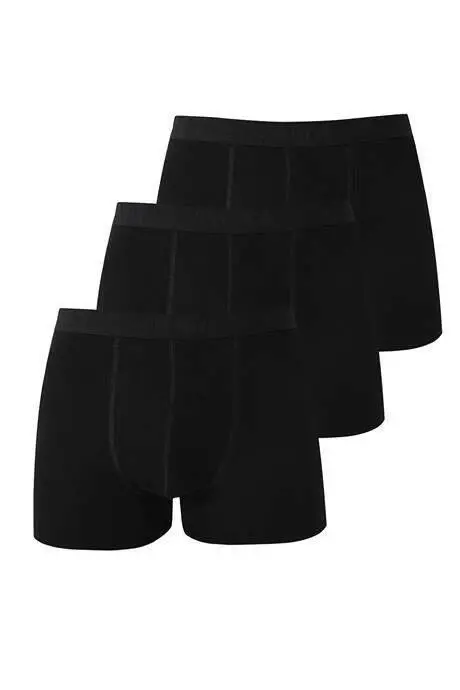 Men's Black Bamboo Boxer 3 Pack - 12