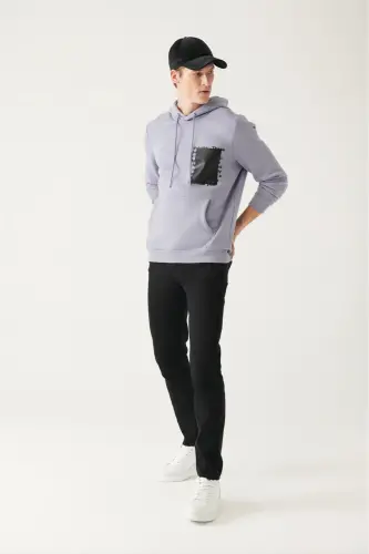 Men's Black Basic 5 Pocket Cotton Trousers B003007 - 1