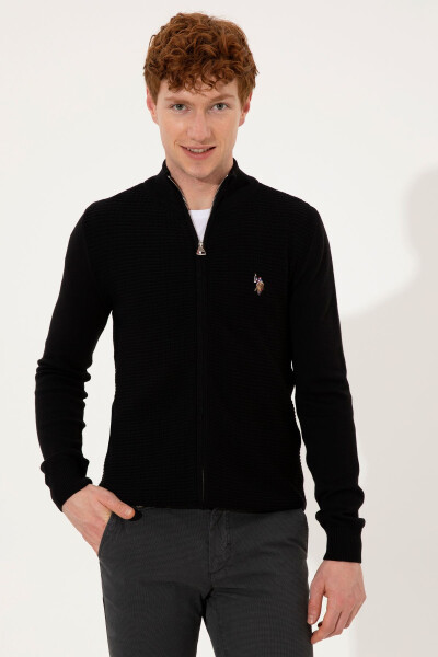 Men's Black Basic Knit Cardigan - U.S. POLO ASSN.