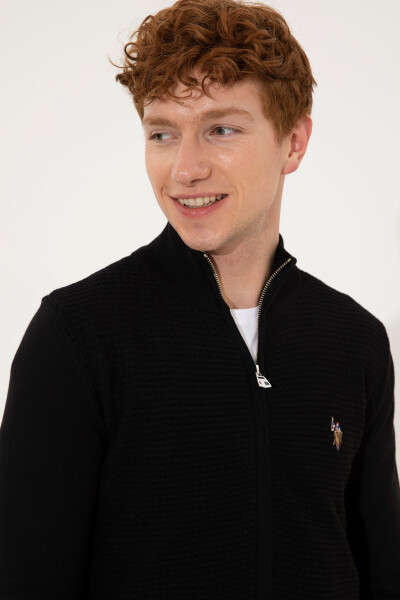 Men's Black Basic Knit Cardigan - U.S. POLO ASSN. (1)
