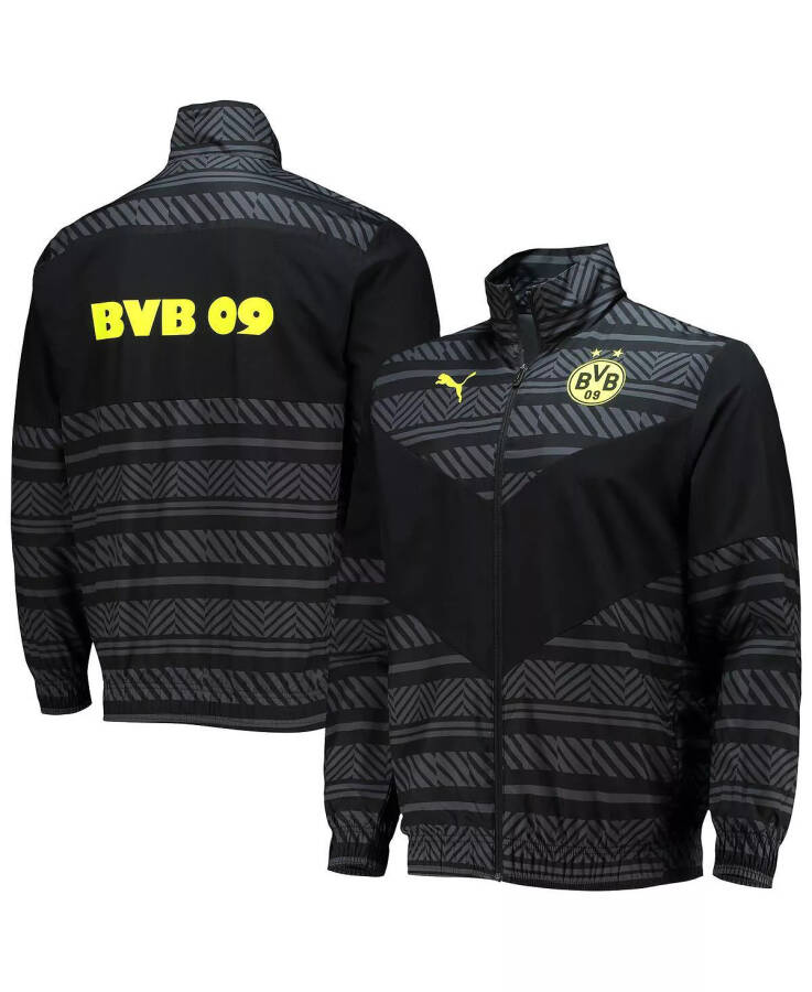 Men's Black Borussia Dortmund 2022/23 Pre-Match Full-Zip Jacket Black - 1