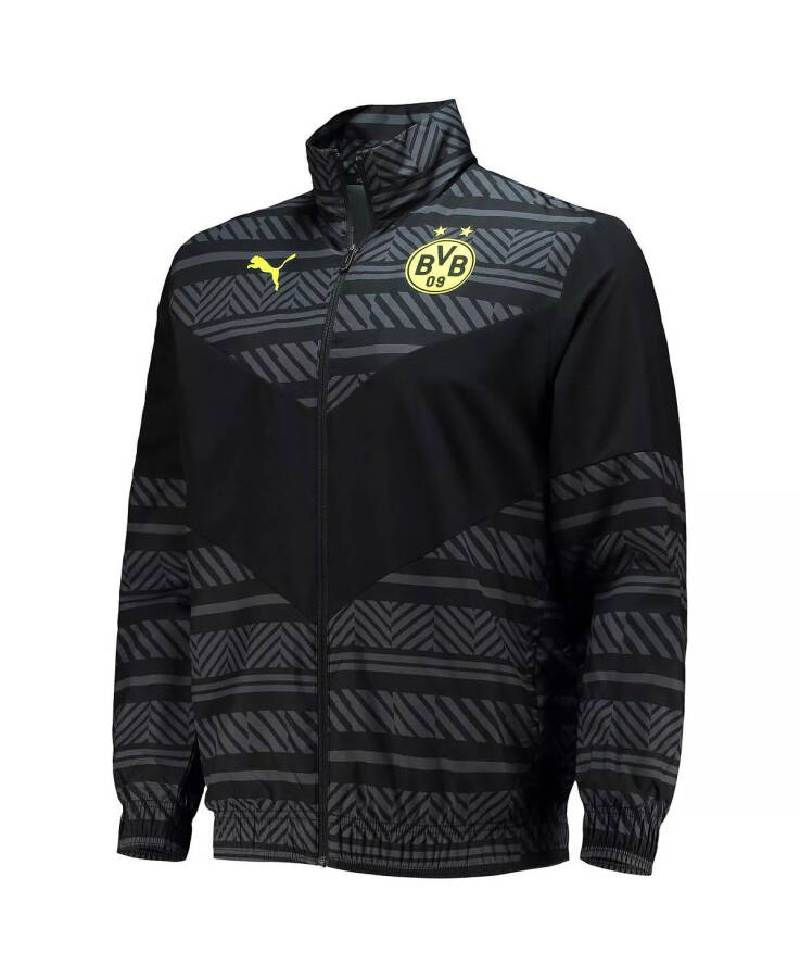 Men's Black Borussia Dortmund 2022/23 Pre-Match Full-Zip Jacket Black - 3