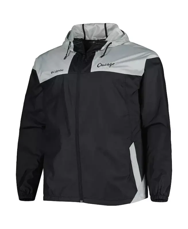 Men's Black Chicago White Sox Flash Forward Challenger Omni-Shade Full-Zip Windbreaker-Black - 3