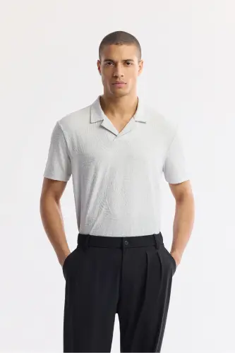 Men's Black Classic Waist Wrinkle-Resistant Technical Baggy Fit Fabric Trousers A51Y3021 - Black - 5
