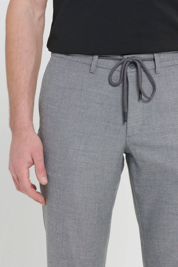 Men's Black Comfort Fit Relaxed Fit Side Pocket Patterned - 5