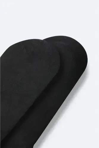 Men's Black Cotton Ankle Socks B008556-Black - AVVA (1)