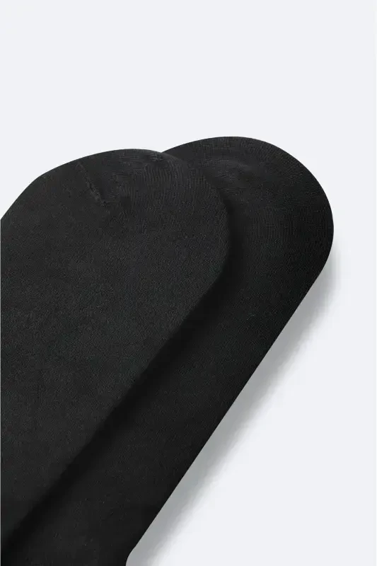 Men's Black Cotton Ankle Socks B008556-Black - 2